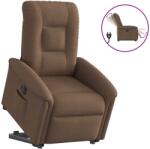 vidaXL Fotoliu electric rabatabil cu ridicare, maro, textil GartenMobel Dekor (3303278)
