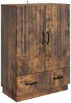 vidaXL Bufet cu sertar Stejar fumuriu 66 x 34, 5 x 92 cm Lemn prelucrat GartenMobel Dekor (895360) Comoda