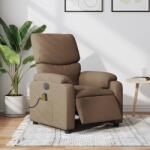 vidaXL Fotoliu electric de masaj rabatabil, maro, textil GartenMobel Dekor (3204816)
