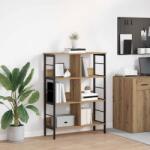 vidaXL Raft pentru carti Stejar Artizanal 82 x 32 x 112 cm GartenMobel Dekor (883993) Biblioteca