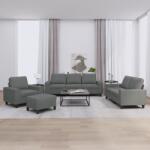 vidaXL Set de canapele, 4 piese, gri închis, material textil GartenMobel Dekor (3201875) Canapea