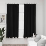 vidaXL Draperii opace aspect in, carlige, 2 buc. , antracit, 140x175 cm GartenMobel Dekor (321164)
