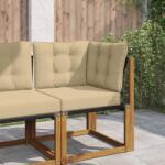 vidaXL Perna pentru canapea de exterior 3 pcs Bej Poliester GartenMobel Dekor (900798)