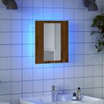 vidaXL Dulap cu oglinda de baie LED stejar artizanal 40x12x45 cm, lemn GartenMobel Dekor (856280)