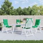 vidaXL Perne scaun cu spatar înalt, 4 buc, verde, tesatura Oxford GartenMobel Dekor (377618)