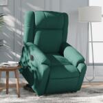 vidaXL Fotoliu electric rabatabil cu ridicare, verde închis, textil GartenMobel Dekor (3205232)