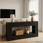 vidaXL Masa de consola Dungi Negru 155 x 29 x 74 cm Lemn prelucrat GartenMobel Dekor (899887)