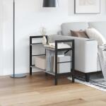 vidaXL Raft pentru carti Gri Sonoma 75 x 30 x 58, 5 cm Lemn compozit GartenMobel Dekor (883979) Biblioteca