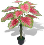 vidaXL Planta artificiala Caladium cu ghiveci, 85 cm, verde si rosu GartenMobel Dekor (244436)