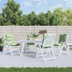 vidaXL Perne de scaun spatar jos, 4 buc. , model frunze, textil oxford GartenMobel Dekor (377729)