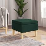 vidaXL Scaun cu picioare din lemn, verde închis, material textil GartenMobel Dekor (329431)