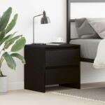 vidaXL Noptiera stejar negru cu 2 sertare, 45x34x44, 5 cm, lemn compozit (863357)