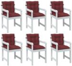 vidaXL Perne scaun spatar mic 6 buc. melanj rosu vin 100x50x7cm textil GartenMobel Dekor (4002408)