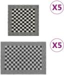 vidaXL Set de prosoape, 10 buc. , negru si alb, bumbac GartenMobel Dekor (136291) Prosop