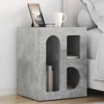 vidaXL Noptiera Gri din beton 40 x 35 x 50 cm Lemn compozit GartenMobel Dekor (891250)