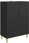 vidaXL Bufet cu sertar Negru 66 x 34, 5 x 95 cm Lemn prelucrat GartenMobel Dekor (894666) Comoda