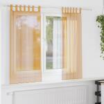 vidaXL Perdele Voile cu Bucle 2 buc Portocaliu 140x140 cm GartenMobel Dekor (4102281)