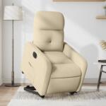 vidaXL Fotoliu electric rabatabil cu ridicare, crem, textil GartenMobel Dekor (3206821)