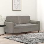 vidaXL Canapea cu 2 locuri cu perne&pernute gri deschis 140 cm catifea GartenMobel Dekor (3153091) Canapea