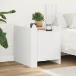 vidaXL Noptiera, alb, 45x50x50 cm, lemn prelucrat GartenMobel Dekor (848297)