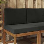 vidaXL Perna pentru canapea de exterior 2 pcs Negru Poliester GartenMobel Dekor (900717)
