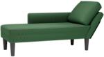 vidaXL Sezlong cu perna, tesatura verde închis din velur GartenMobel Dekor (4009820)