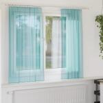 vidaXL Perdele Voile cu buzunare pentru bare 2 buc Turcoaz GartenMobel Dekor (4102236)