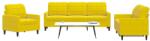 vidaXL Set de canapele cu perne, 3 piese, galben, catifea GartenMobel Dekor (3278357) Canapea