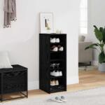 vidaXL Dulap pentru pantofi Stejar Negru 32 x 35 x 90 cm Lemn compozit GartenMobel Dekor (862688) Pantofar