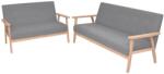 vidaXL Set canapele 2 piese Textil Gri deschis GartenMobel Dekor (275178) Canapea