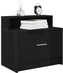 vidaXL Noptiera cu sertar stejar negru 51x31x47 cm GartenMobel Dekor (858670)