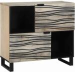 vidaXL Bufeta Alb 80 x 33 x 75 cm Lemn masiv de mango GartenMobel Dekor (4017999) Comoda