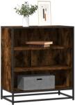 vidaXL Dulap, stejar fumuriu, 68x35x76 cm, lemn prelucrat si metal GartenMobel Dekor (848976) Comoda