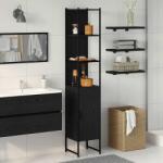 vidaXL Dulap de Baie Stejar negru 33 x 33 x 185.5 cm Lemn compozit GartenMobel Dekor (862240)