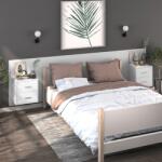 vidaXL Noptiere de perete, 2 buc. , alb GartenMobel Dekor (810990)