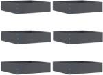 vidaXL Margine pentru gazon 6 pcs Antracit 50 x 50 x 13 cm Otel GartenMobel Dekor (874721)