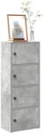 vidaXL Biblioteca, gri beton, 40x24x102 cm, lemn prelucrat GartenMobel Dekor (860376) Biblioteca