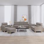 vidaXL Set de canapea cu perne, 4 piese, gri taupe, material textil GartenMobel Dekor (3201551) Canapea