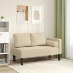 vidaXL Sezlong cu perne, crem, material textil GartenMobel Dekor (4007584)