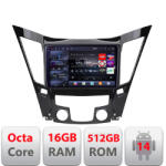 Edotec Navigatie Android Hyundai Sonata 2011-2015 QLED 2K 16GB RAM 512GB 360 (KIT-259+EDT-E809-2K)