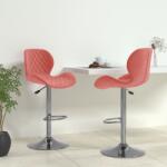 vidaXL Scaune de bar, 2 buc. , roz, catifea GartenMobel Dekor (334916)