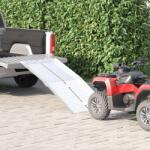 vidaXL Rampa pentru scaun cu rotile Argintiu 152 x 73 x 11 cm Aluminiu GartenMobel Dekor (42021097)