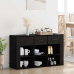 vidaXL Bufet cu sertar Stejar Negru 100 x 30 x 59, 5 cm Lemn compozit GartenMobel Dekor (881149) Comoda