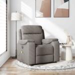 vidaXL Fotoliu de masaj rabatabil, gri taupe, material textil GartenMobel Dekor (4015697)