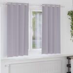 vidaXL Perdele Opaque cu Inel 2 pcs Gri Metalic 175 x 140 cm Poliester GartenMobel Dekor (4107359)