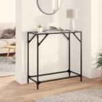 vidaXL Masuta de cafea, blat din sticla transparenta, 80x35x81 cm otel GartenMobel Dekor (846018)
