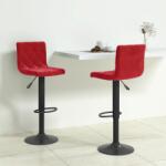 vidaXL Scaune de bar, 2 buc. , rosu vin, catifea GartenMobel Dekor (333737)