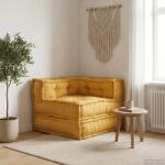 vidaXL Unitatea de sofa modulara galben 70x70x54 tesatura GartenMobel Dekor (4019037)