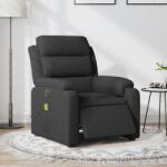 vidaXL Fotoliu electric de masaj rabatabil, negru, textil GartenMobel Dekor (3204970)