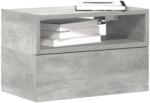 vidaXL Noptiere de perete, 2 buc. , gri beton, 45x26x28, 5 cm GartenMobel Dekor (858603)